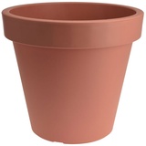 Spetebo Pflanzkübel Kunststoff Pflanzkübel rund XS Ø 25 cm terracotta (Stück, 1 St., Blumentopf), klassischer runder Pflanzkübel für den Garten rot Ø 25 cm x 25 cm x 22 cm