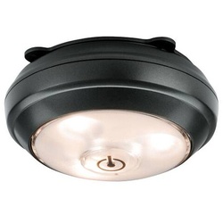 LED Schrankleuchte Batterie ButtonLED inkl. Schalter 88mm 70lm 3000K dimmbar Anthrazit