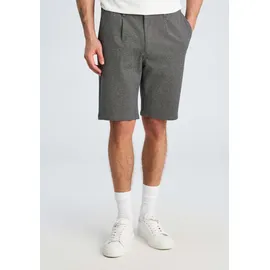 Lindbergh Shorts LINDBERGH, Herren, Gr. XL, N-Gr, grau (grau mix), Web, Obermaterial: 75% Polyester, 22% Viskose, 3% Elasthan, unifarben, bequem kniefrei, Hosen Shorts, mit Viskose und Stretch