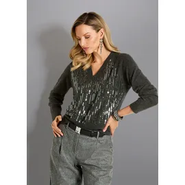 Madeleine Longpullover grau / silber 40