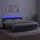 vidaXL Boxspringbett mit Matratze & LED Dunkelgrau 180x200 cm Samt