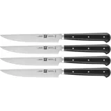 Zwilling TWIN Set 4 teilig, Klingenlänge 12 cm, Kunststoffgriff mit Nieten, Schwarz/Silber