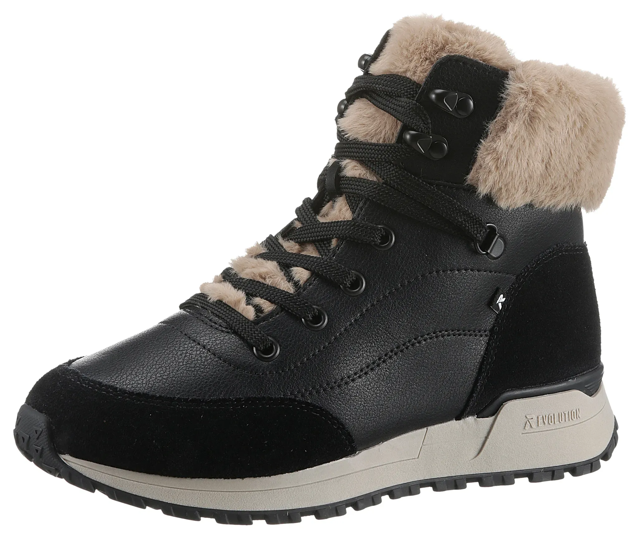 Rieker EVOLUTION Winterboots, mit Fellimitat Rieker EVOLUTION schwarz-beige 40