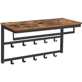 HOOBRO Wandgarderobe EBF12YM01 Schwarz