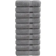 vidaXL SOLUND Handtuchset 50 x 100 cm grau 10 St.