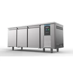 Bäckerei Kühltisch mit 3 Türen BxTxH 2100x800x850mm + CHEFGASTRO Geschirrtuch