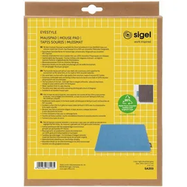 Sigel Mauspad hellblau-dunkelgrau RPET RPP 250x7x200mm