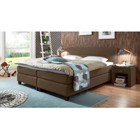 Elegantes braunes Boxspringbett in 160x200 cm - Clarksville