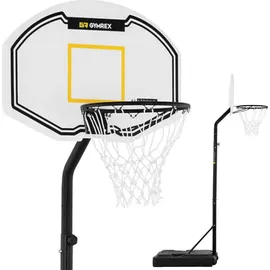 Gymrex Basketballkorb Schwarz 190 - 260 cm