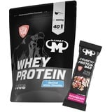 1kg Mammut Whey Protein Eiweißshake - Set inkl. Protein Shaker, Riegel, Powderbank oder Tasse (Coconut White Chocolate, Mammut Protein Bar - Raspberry)