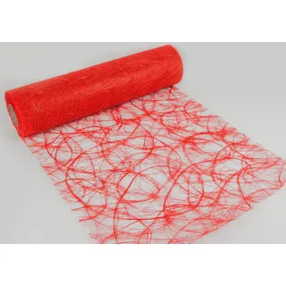 Sizoweb 30cm breit 5m oder 20m lang Tischläufer Tischband in unterschiedlichen Farben zur Dekoration wie Grillen, Sommer, Ostern, Weihnachten oder Hochzeiten manuell abgelängt durch Protinam (5m, feuerrot 3320)