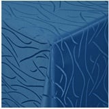 Moderno Tischdecke Tischdecke Stoff Damast Streifen Design Jacquard mit Saum, Oval 160x220 cm blau Oval 160x220 cm