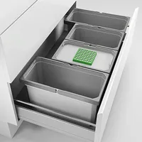 Naber Cox® Box 1T 900-4 Abfallsammler, hellgrau.