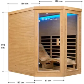 Artsauna Esbjerg mit Triplex-Heizsystem & Hemlockholz