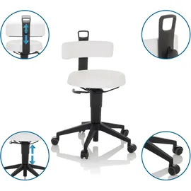 HJH Office Top Work Flex PU Kunstleder Weiß