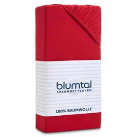 Blumtal Spannbettlaken Jersey 200 x 200 cm rot