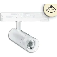 ISOLED 3-Phasen Schienen-Strahler fokussierbar, 24W, 20°-55°, weiß matt, 3000K,