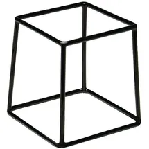 APS Multi Round, Tellerständer, Schalenständer, mit Antirutschbeschichtung (PVC), 18 x 18 cm, Höhe 20 cm, Metall, schwarz