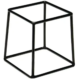 APS Multi Round, Tellerständer, Schalenständer, mit Antirutschbeschichtung (PVC), 18 x 18 cm, Höhe 20 cm, Metall, schwarz