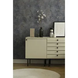 ascreation Vliestapete New Walls Grafik Leicht Strukturiert Blau Gold FSC®