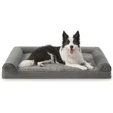 FURTIME Orthopädisches Hundebett Grosse Hunde Ergonomisches Hundekissen - 89x64 cm Hundesofa Waschbares Hundekissen mit Abnehmbarem rutschfest Fütterung Schaumstoff Hundebett Orthopädisch