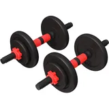 GORILLA SPORTS® Kurzhantel 2er Set 15kg Gusseisen 25 mm – Hantelset Guss aus Hantelstangen, Gewichte und Sternverschlüsse verstellbar