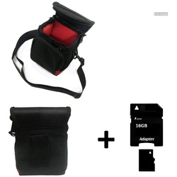 K-S-Trade Kameratasche für Sony FDR-X 3000 R, Kameratasche Fototasche Umhängetasche Schutz Hülle mit Zusatzfach schwarz