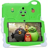 7 Zoll Android 13 Kinder Tablet, Tragbare Pädagogische Tablet Für Kinder Mit Fall Augen Schutz 32GB+64GB Erweiterbare WiFi Tablet Für Kleinkind ... - Grün