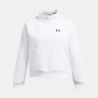 Under Armour Fleece Pro Halbreißverschluss-sweatshirt - White Black L