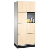 CP Spind Cambio lichtgrau, birke 45103-22 S10059, 8 Schließfächer 80,0 x 52,5 x 198,0 cm