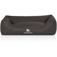 Knuffelwuff Hundebett Scottsdale Kunstleder M-L 85 x 63cm Schwarz