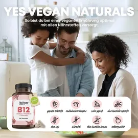 yes vegan Vitamin B12 hochdosiert Kapseln 180 St.