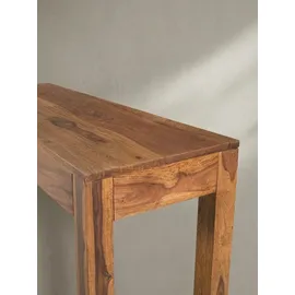 KADIMA DESIGN Schreibtisch 118x40x76 cm Massivholz Computertisch mit Schublade, Homeoffice Bürotisch Massiv Schmal Platzsparend, Holztisch Laptoptisch