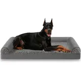 FURTIME Orthopädisches Hundebett Grosse Hunde Ergonomisches Hundekissen XXL - 122x89 cm Hundesofa Waschbares Hundekissen mit Abnehmbarem rutschfest Fütterung Schaumstoff Hundebett Orthopädisch