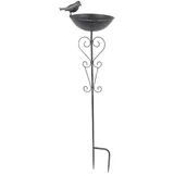 Metall Gartenstecker Vogeltränke Vogelbad Wasserstelle Futterschale Gartendeko