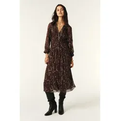 BA&SH für Damen. 1H25KARL Karla Braunes Kleid (34), Lässig, Viskose, Langarm