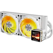 darkFlash DE240 240mm Flüssigkeitskühlung 2 ARGB-Lüfter IPS-Display Weiß