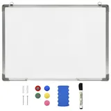 vidaXL Magnetisches Whiteboard Weiß 70 x 50 cm Stahl