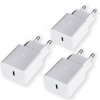 USB C Ladegerät Stecker (3 Stücke), 15W Schnellladegerät Typ C Handy Netzteil, Ladeadapter für Samsung Galaxy A52,A52S,A53,A34,A13,S21,S20 FE,S10,S9,S8 Plus,Z Flip3,Z Fold4, und andere Smartphones