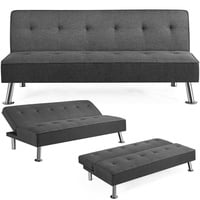 Klappsofa mit Schlaffunktion 3-Sitzer Sofa Couch Gästebett Klappbett Schlafsofa