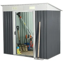 Geräteschuppen mit Doppelschiebetür und Belüftung aus Metall Gerätehaus SAFE M