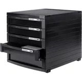 HAN Schubladenbox Contur schwarz 1505-13D, DIN B4 mit 5 Schubladen, 1 St.