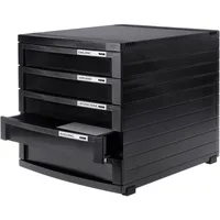 HAN Schubladenbox Contur schwarz 1505-13D, DIN B4 mit 5 Schubladen, 1 St.