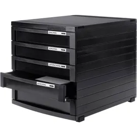 HAN Schubladenbox Contur schwarz 1505-13D, DIN B4 mit 5 Schubladen, 1 St.