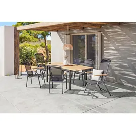 AMBIA GARDEN Ausziehtisch 150-210 x 90 x 74 cm Anthrazit/Naturfarben