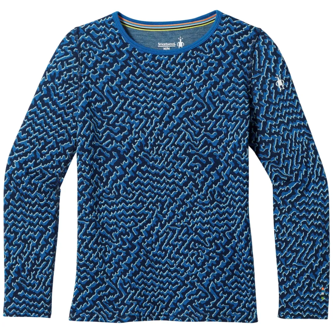 Kinder-Funktionsshirt Smartwool Kids' Classic Thermal Merino Base Layer Crew Kindergröße: M /  blau