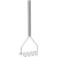 HENDI Kartoffelstampfer, Gemüsestampfer, Geschirrspülmaschinengeeignet, 200x130x(H)610mm, Edelstahl