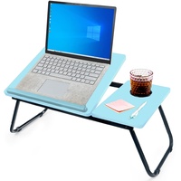 unycos - Klappbarer Laptoptisch - Multifunktionaler Betttisch, Ideal zum Essen, Arbeiten, Lesen, Schreiben oder Fernsehen - Arbeitstisch - Laptopständer, Rednerpult (Blau)