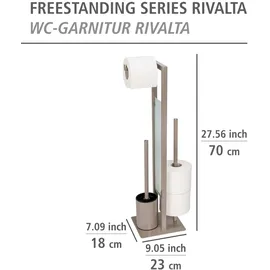 Wenko WC-Garnitur Rivalta Taupe 1 St.