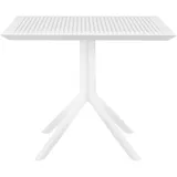 CLP Sky Gartentisch 80 x 80 x 80 cm Weiß